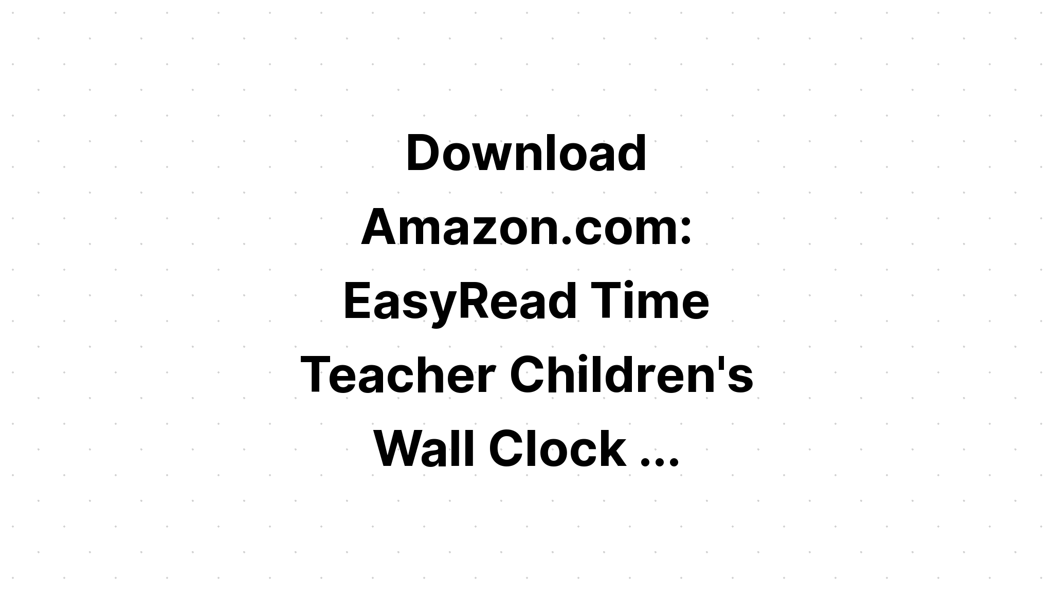 Download Teacher Clock Face SVG File